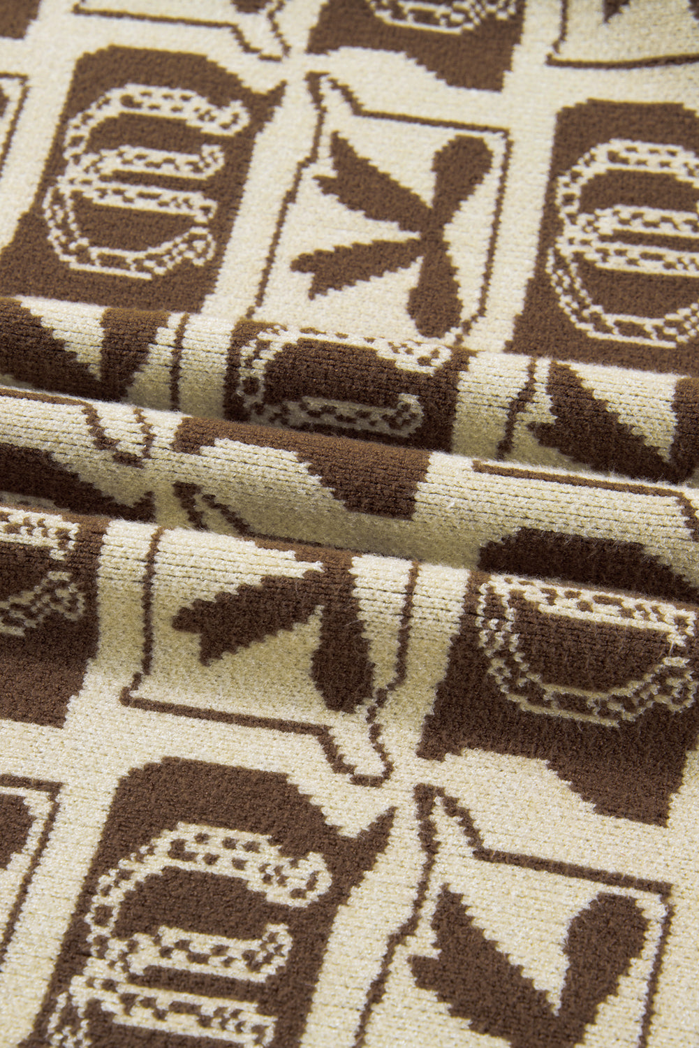 Plus Size Western Bows &amp; Horseshoes Long Sleeve Sweater