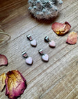 Small Pendant - Heart Shape Pink Conch & Sterling Silver