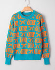 Western Bows & Horseshoes Long Sleeve Sweater
