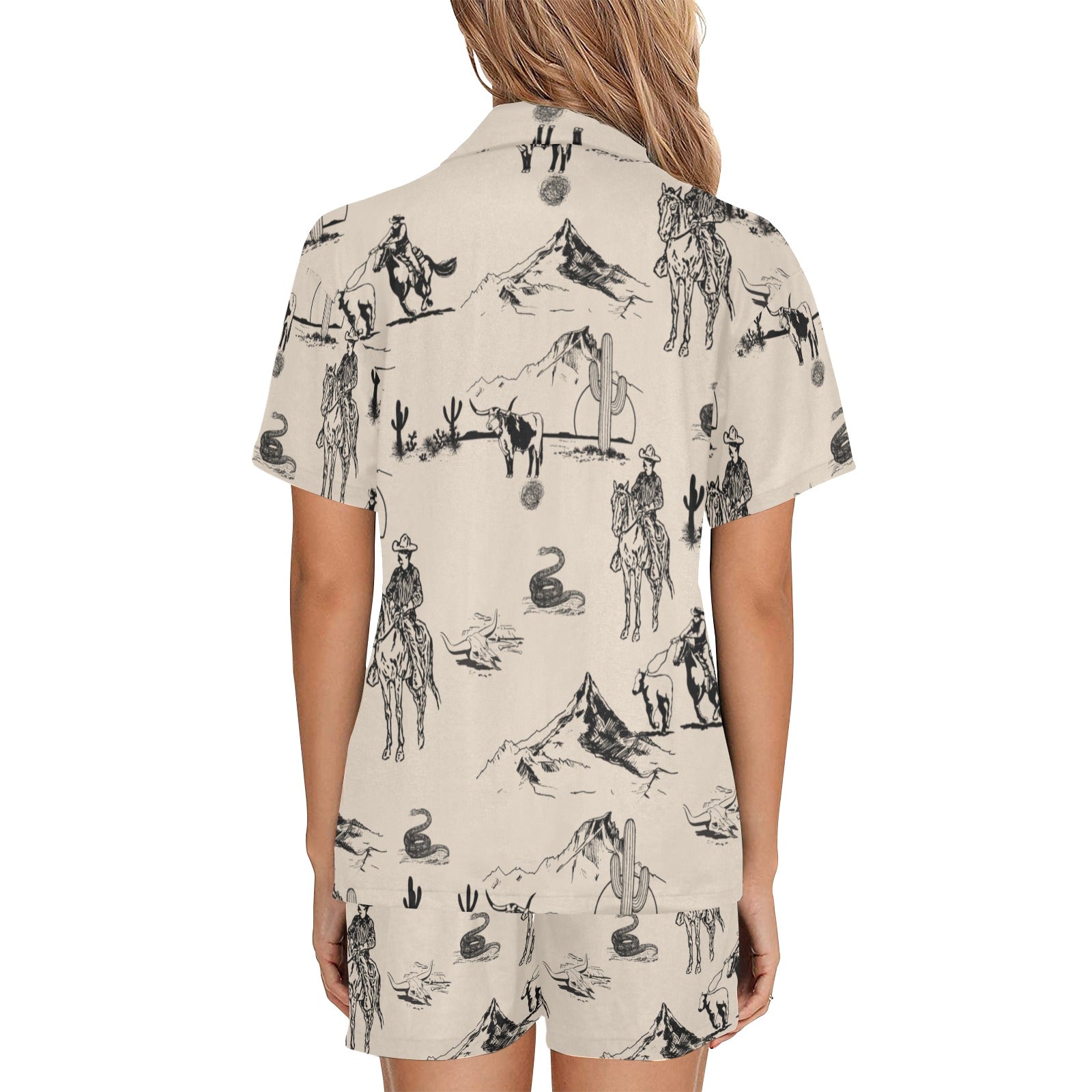 Cowboy Ranch Women&#39;s Western Pajama Set