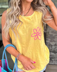 Sun Sleeveless Graphic Tank Top