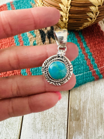 Navajo Sterling Silver & Turquoise Pendant
