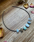 Peruvian Opal choker and Sterling Silver Pearls