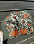 Floral pumpkin comfort color tee