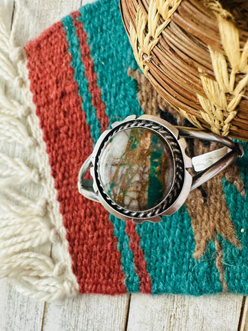 Navajo Sterling Silver & Royston Turquoise Cuff Bracelet