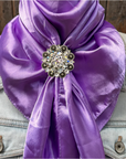 35X35" Solid Lavender Wild Rag / Scarf WRS13 - Crystal Concho Wild Rag Slides - Assorted