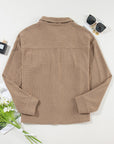Textured Button-Up Chest Pocket Shacket