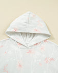 Plus Size Floral Long Sleeve Hoodie