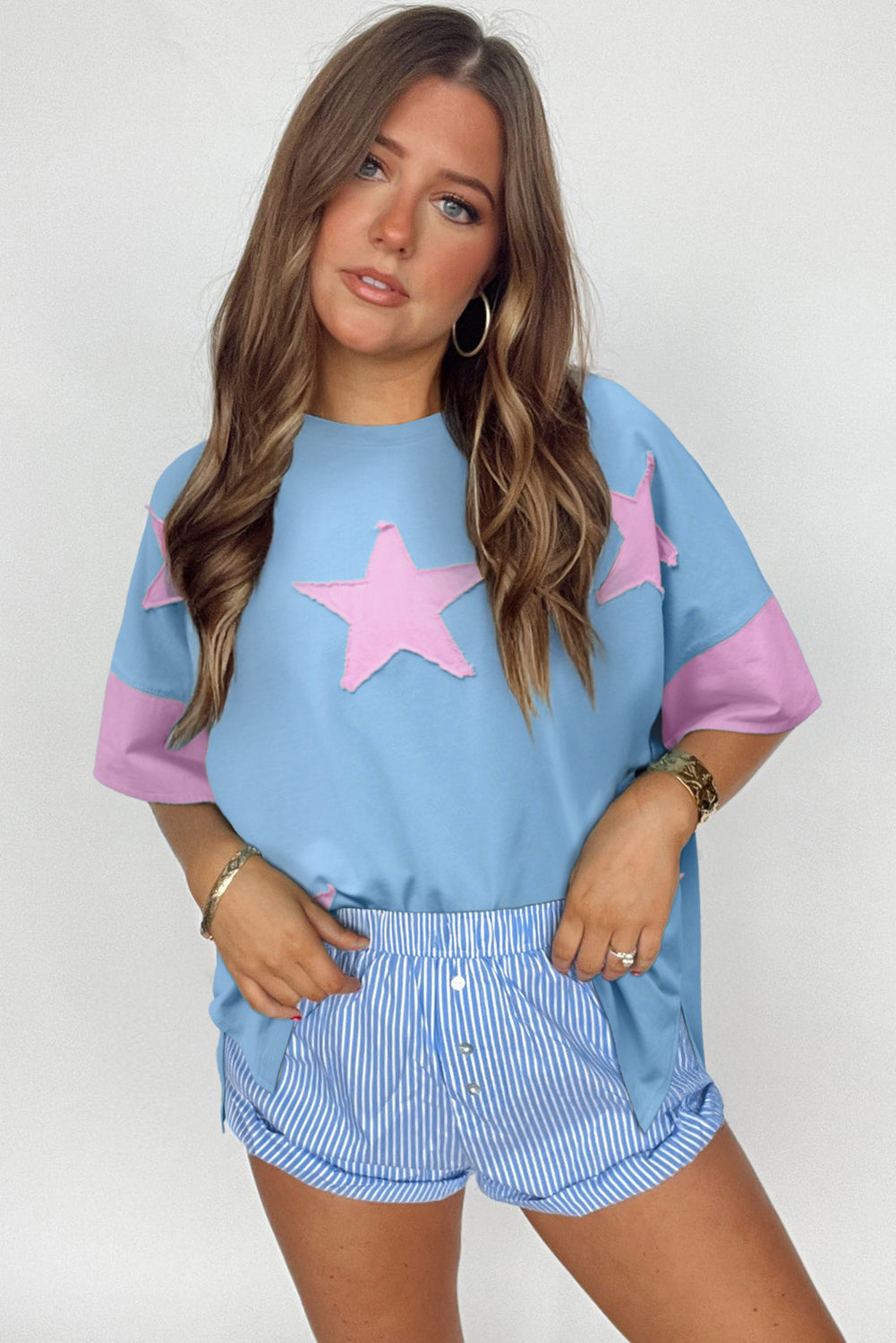 Star Patchwork Short Sleeve T-Shirt