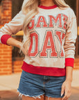 GAME DAY Varsity Stripe Crewneck Sweatshirt