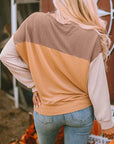 Colorblock Ribbed Long Sleeve Top