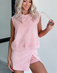 Playdate Mineral Wash Sleeveless Top and Split Skort Set