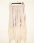 Lace Ruffle Tiered Maxi Skirt