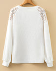 Ava Sleeve Textured Pullover Long Sleeve Top