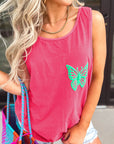 Sun Sleeveless Graphic Tank Top