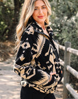 Western Aztec Fleece Half Zip Sweatshirt