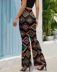 Colorful Aztec Flare Pants