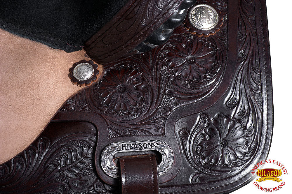 17 In Flex Tree Western Horse Saddle Leather Trail Barrel Racing Hilason