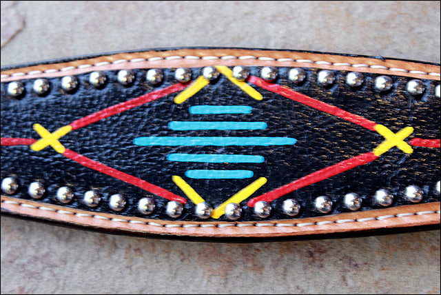 HILASON Western Horse Genuine Leather Headstall &amp; Breast Collar Set Tan