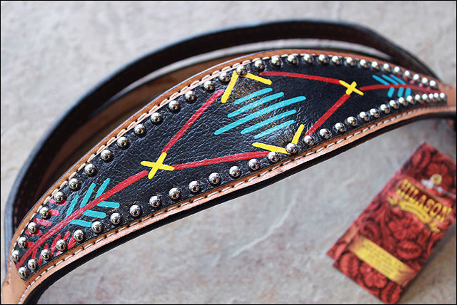HILASON Western Horse Genuine Leather Headstall &amp; Breast Collar Set Tan