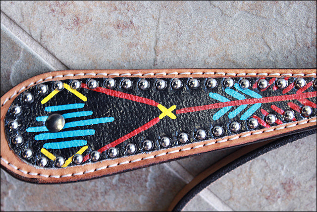 HILASON Western Horse Genuine Leather Headstall &amp; Breast Collar Set Tan