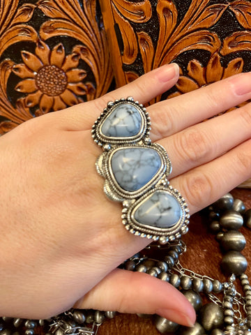 Light Blue Stone Ring