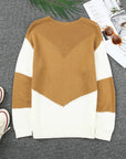 Avery tone Chevron Pullover Sweater