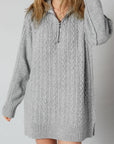 Sofia Ribbed Trim Loose Sweater