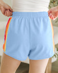 Stripe Colorblock High Waist Shorts