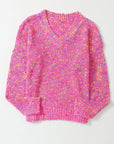 Confetti Knit V-Neck Sweater