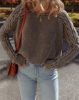 Cable Knit Long Sleeve Sweater