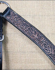 HILASON Western Horse Headstall & Breast Collar Tack Genuine American Leather Floral Rough Out Black