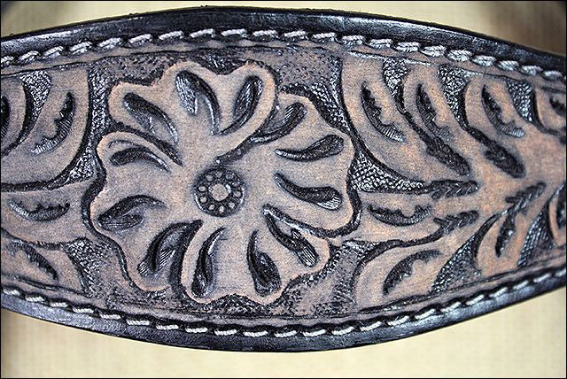 HILASON Western Horse Headstall &amp; Breast Collar Tack Genuine American Leather Floral Rough Out Black