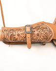 Hilason Western Right Hand Gun Holster Rig 44/45 Caliber Leather Cowboy
