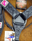HILASON Western Horse Headstall Breast Collar Set Tack Genuine American Leather