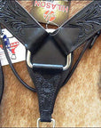 HILASON Western Horse Headstall Breast Collar Set Tack Genuine American Leather