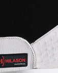 Western Wool Felt Horse Saddle Pad W/ White Alligator Print Leather