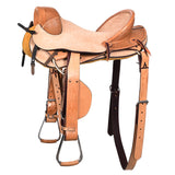 Hilason Western Horse Treeless Trail Pleasure American Leather Saddle