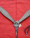 HILASON Western Horse Headstall Breast Collar Set Tack Genuine American Leather Plain Rough Out Dark Brown
