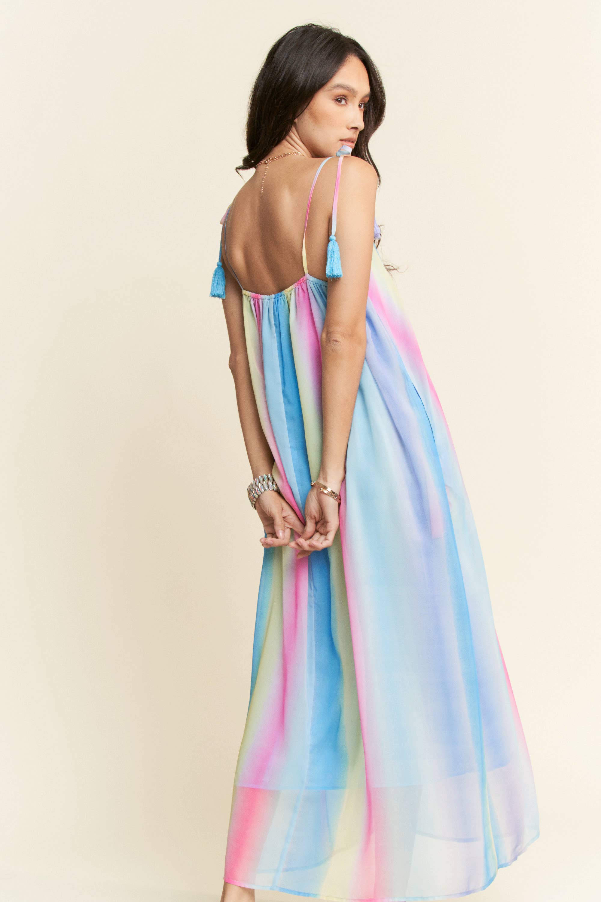 Ombré Rainbow Maxi with Tassles