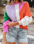 Hailey Textured Knit Drop Shoulder Loose Fit Sweater