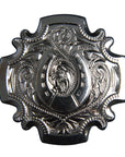 Western Screw Back Concho 1.5 In. Nickle Plated Horse Shoe Saddle Cowgirl