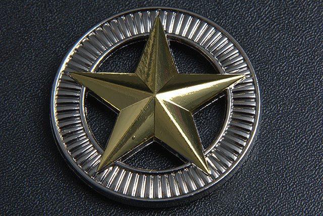 Western Screw Back Concho 1.5 In Silver Gold Star Saddle Cowgirl Hilason