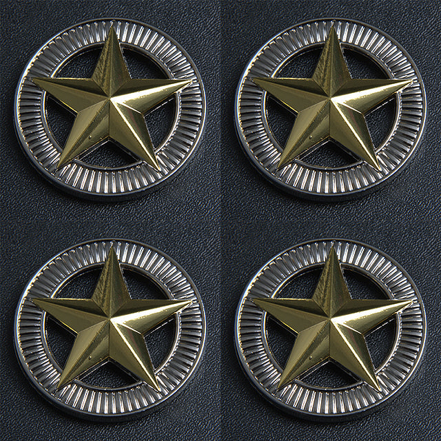 Western Screw Back Concho 1.5 In Silver Gold Star Saddle Cowgirl Hilason