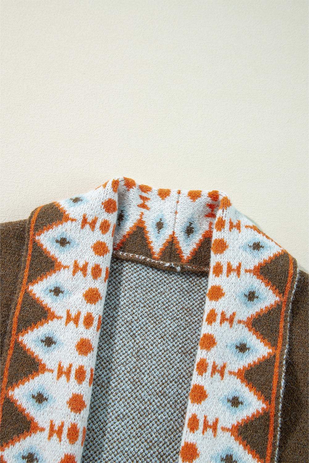 Aztec Geometric Open Front Cardigan