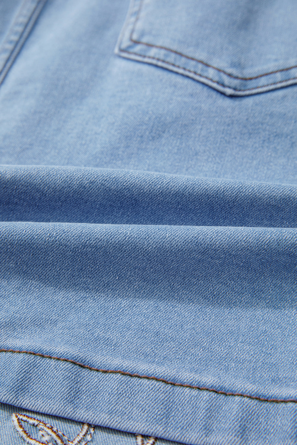 Western Embroidered Denim Mini Skirt