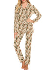 Longhorn Cactus Women's Western Pajama Set