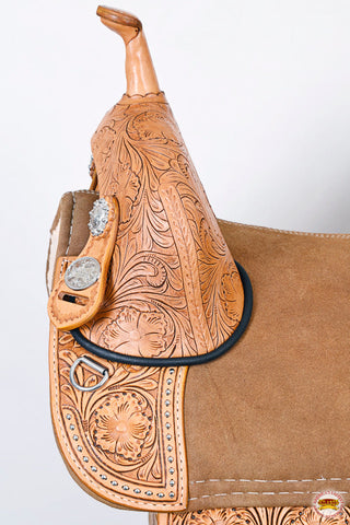 Hilason Western Horse Treeless Trail Barrel Saddle American Leather
