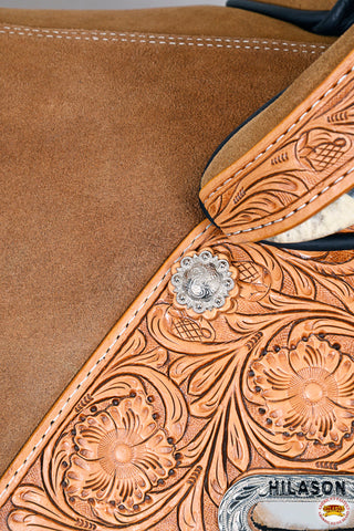 Hilason Western Horse Treeless Trail Barrel Saddle American Leather