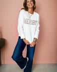 MERRY Christmas Raglan Sleeve Sweater